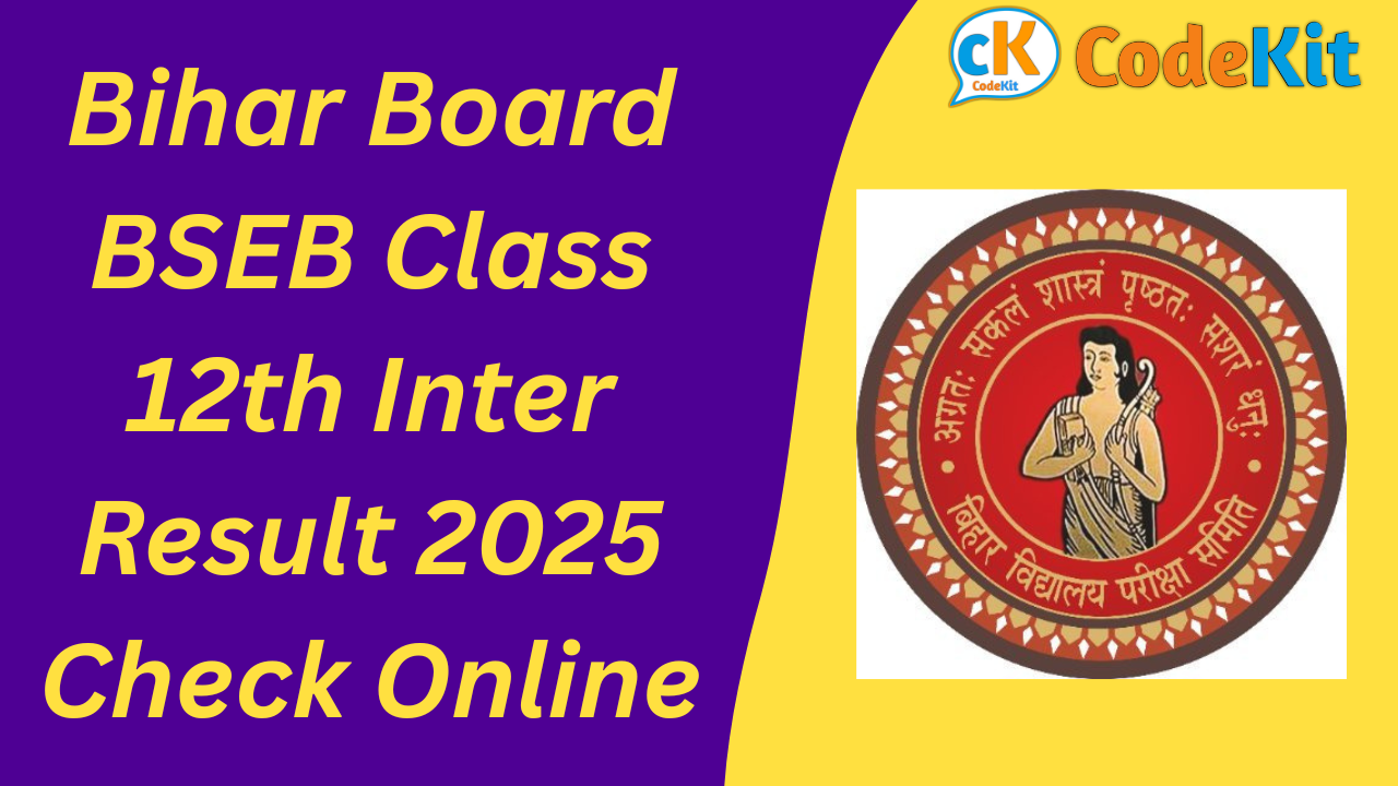 Bihar Board BSEB Class 12th Inter Result 2025 Check Online