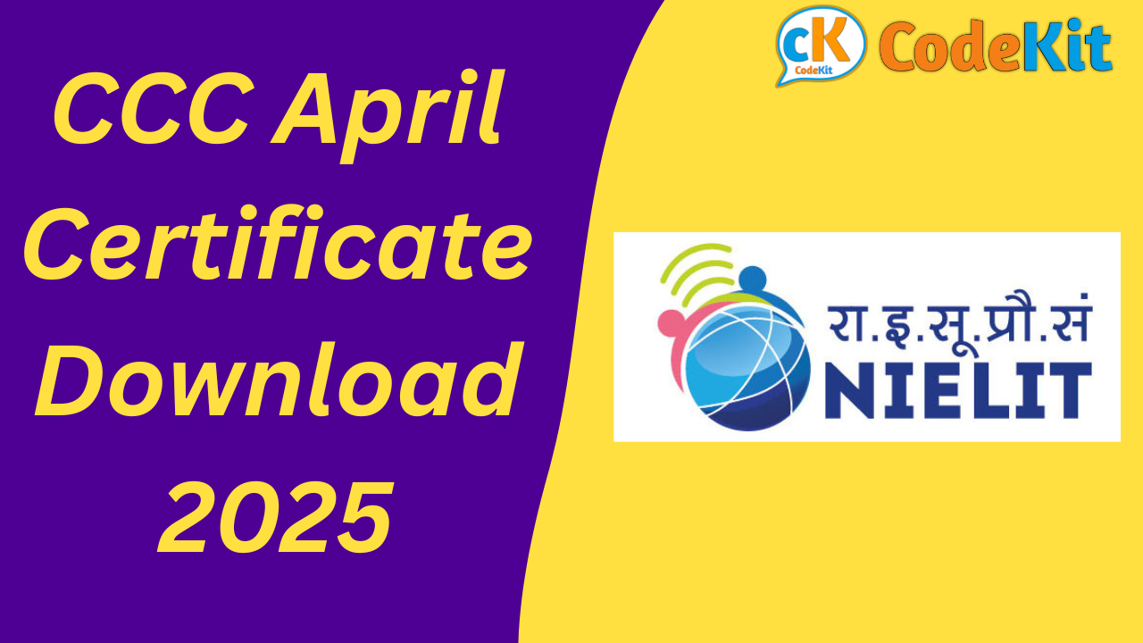 CCC April Certificate 2025