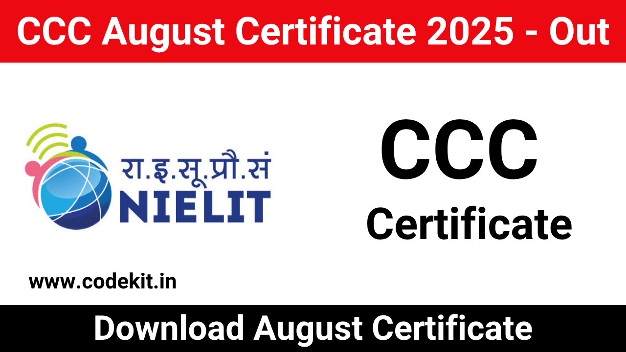 CCC August Certificate 2025